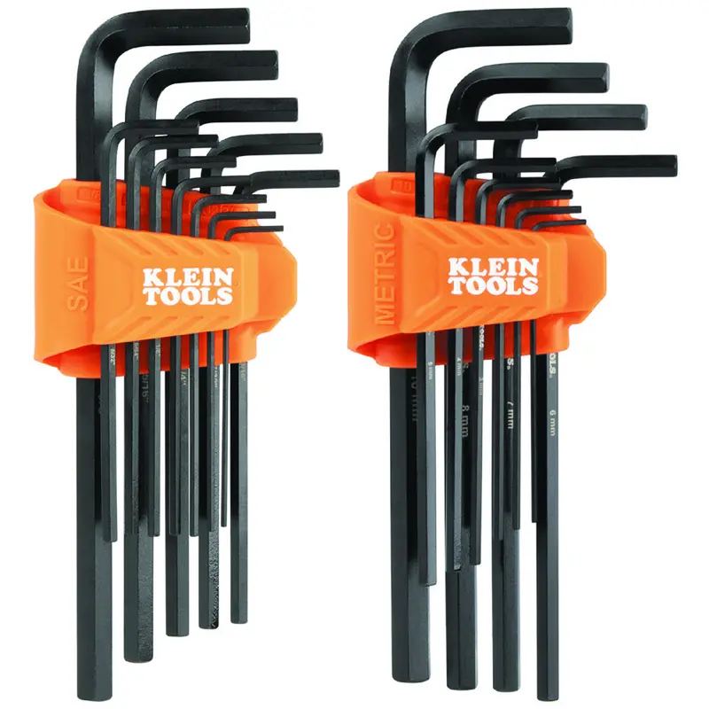 Klein LS22 L-Style 22-Piece Long Hex Key Set – SAE & Metric