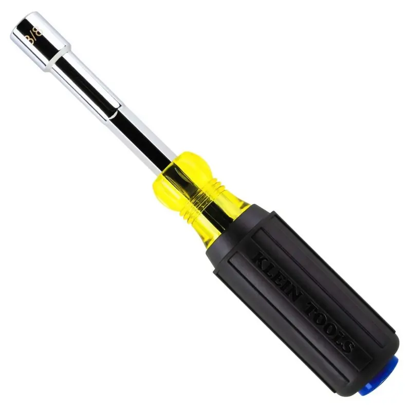 Klein Magnetic 3/8-Inch Hollow-Shaft Nut Driver – Color-Coded for Quick Identification