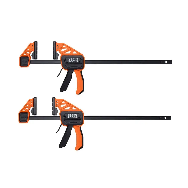 Klein Tools 12-Inch Speed-Klamp Quick Clamp – 150-Pound Clamping Force, 2-Pack