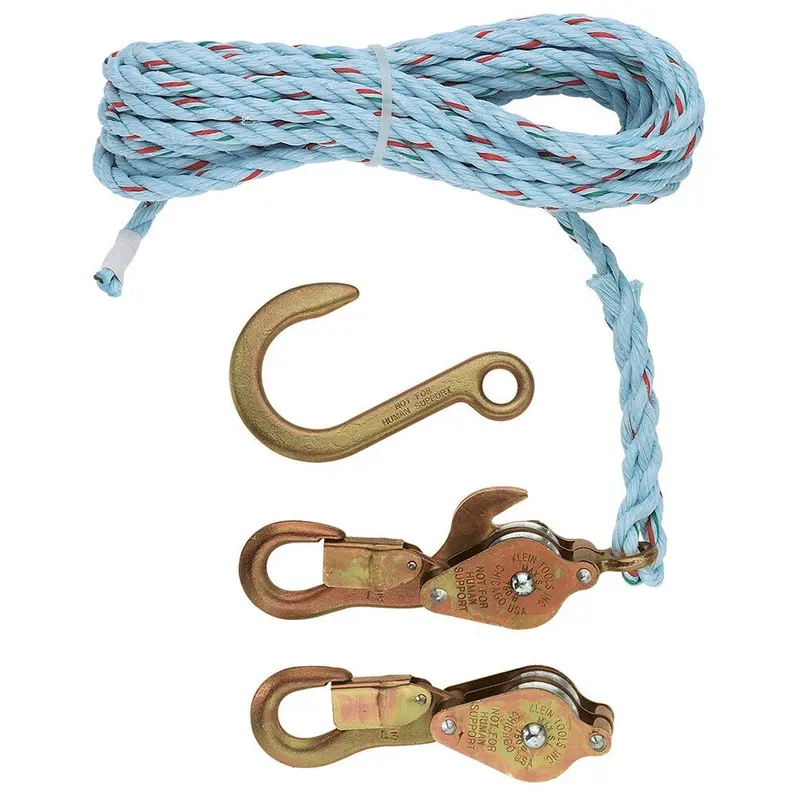 Klein Tools 1802-30 Block-and-Tackle System with Anchor Hook (Cat. No. 258)