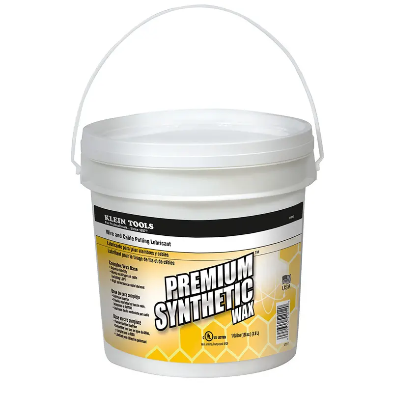 Klein Tools 51012 Synthetic Wax Cable Pulling Lubricant – 1-Gallon Pail