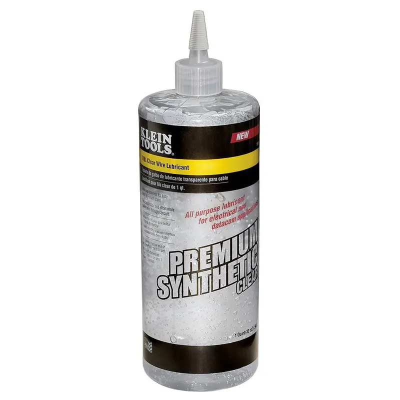 Klein Tools 51028 Clear Synthetic Cable Lubricant – 1-Quart Bottle