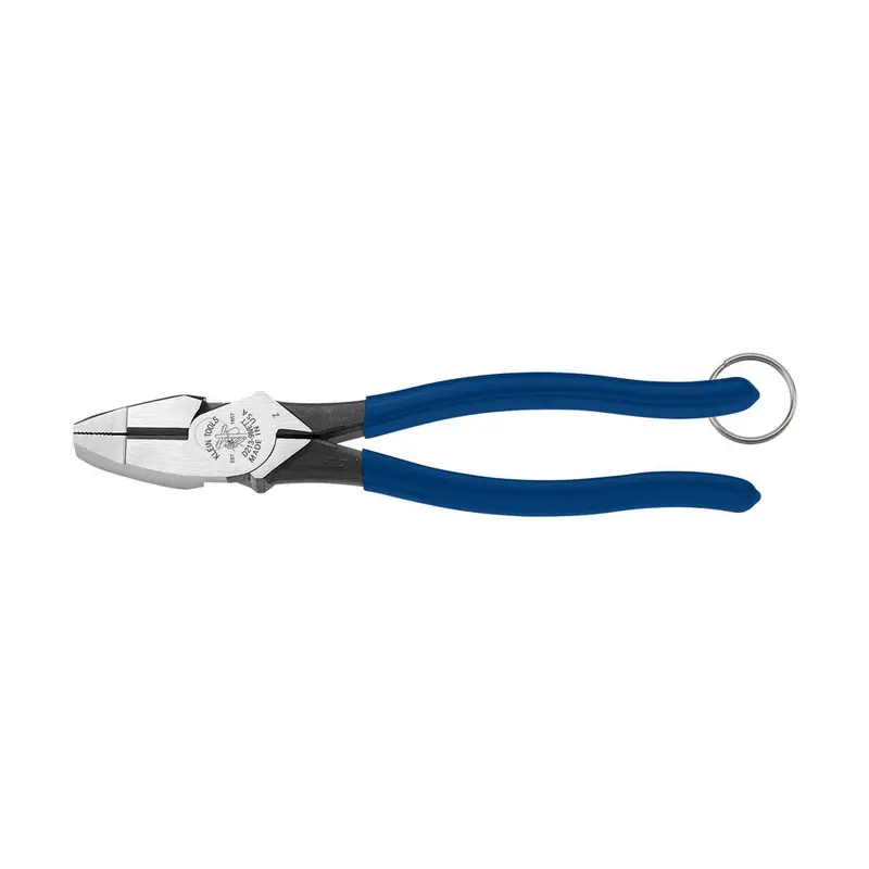 Klein Tools D213-9NETT High-Leverage Side-Cutting Pliers with Tether Ring
