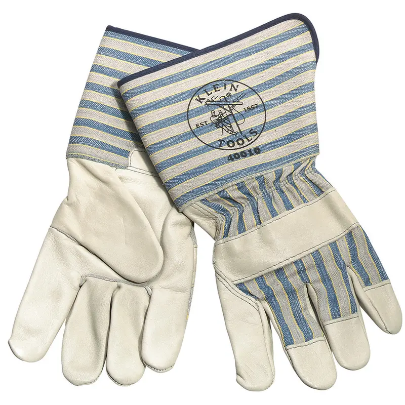 Klein Tools Long-Cuff Protective Work Gloves – Large Size