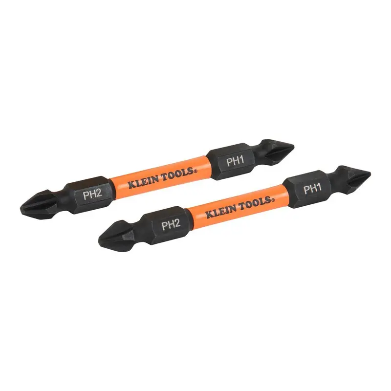 Klein Tools ProFlex Phillips Screwdriver Bits – #1 & #2, 2-Pack for Multi-Bit Handles