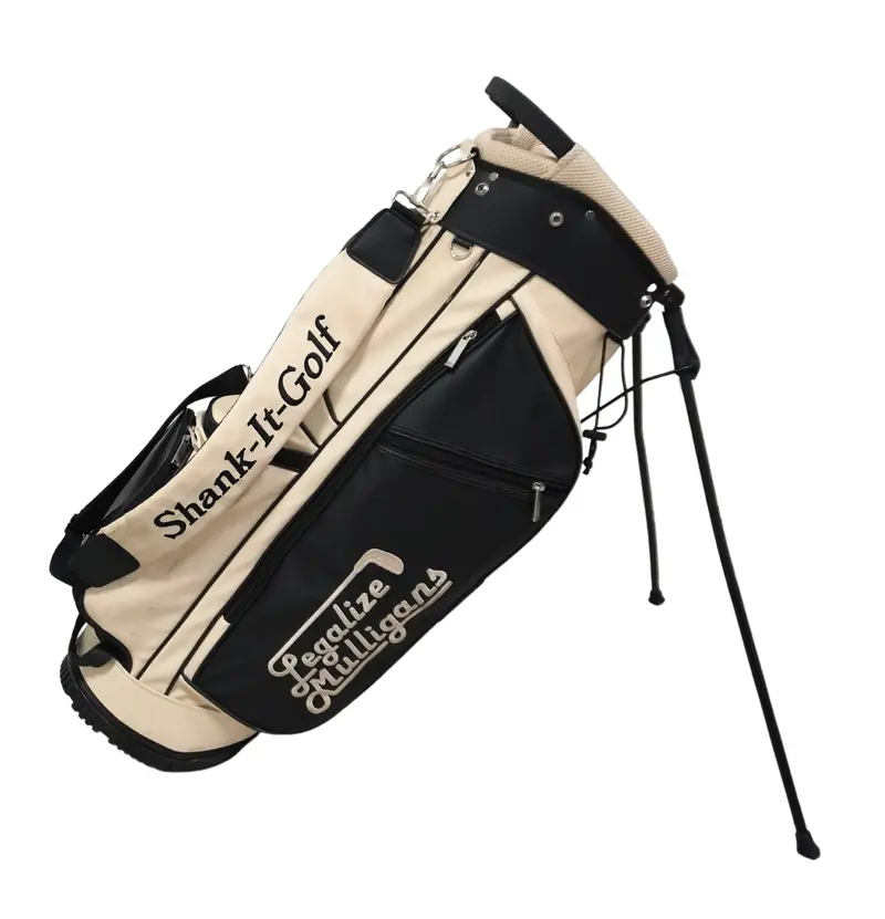 ‘Legalize Mulligans’ Beige Golf Carry Bag
