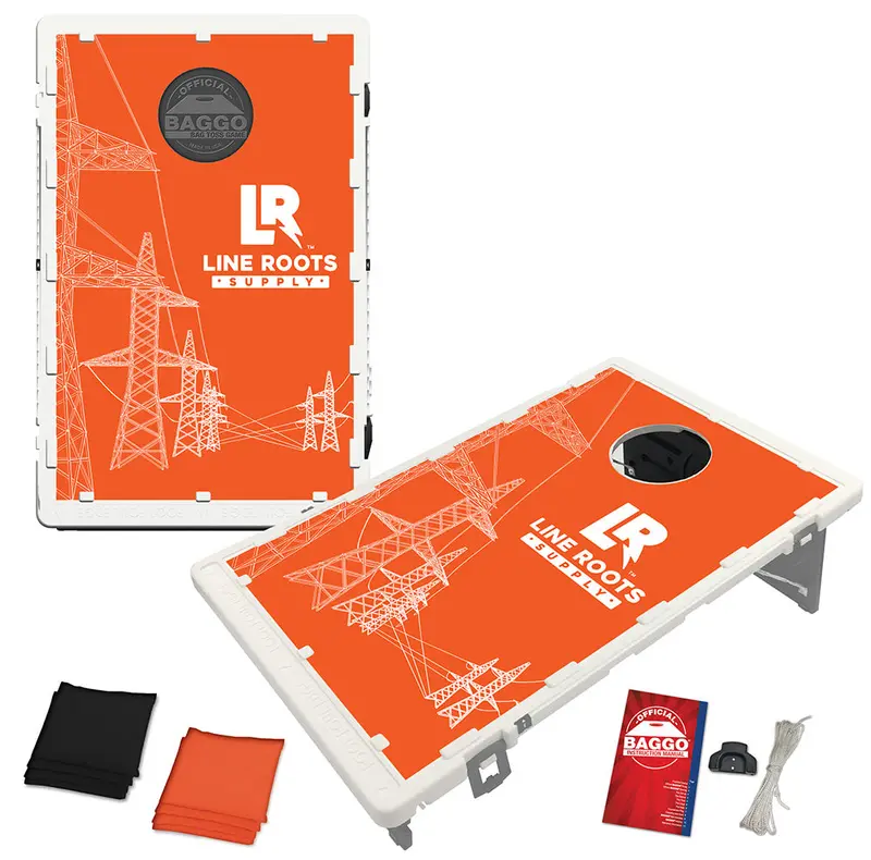 Line Roots Supply Pylons Portable 2′ x 3′ Cornhole Game – Lightweight Baggo Alternative