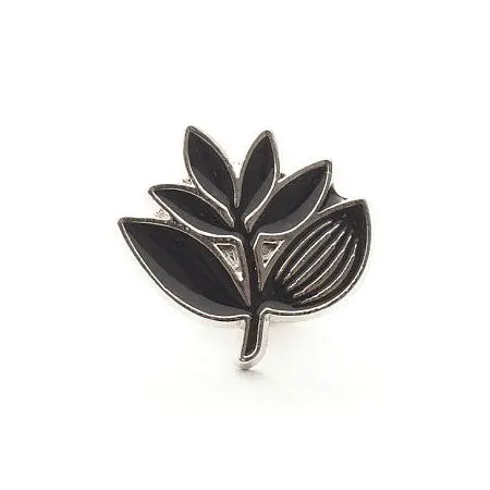 Magenta Plant-Inspired Enamel Logo Pin