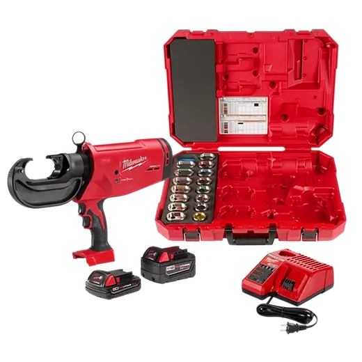Milwaukee M18 FORCE LOGIC 750 MCM Hydraulic Crimper Kit with EXACT Al Dies (6–750 MCM)