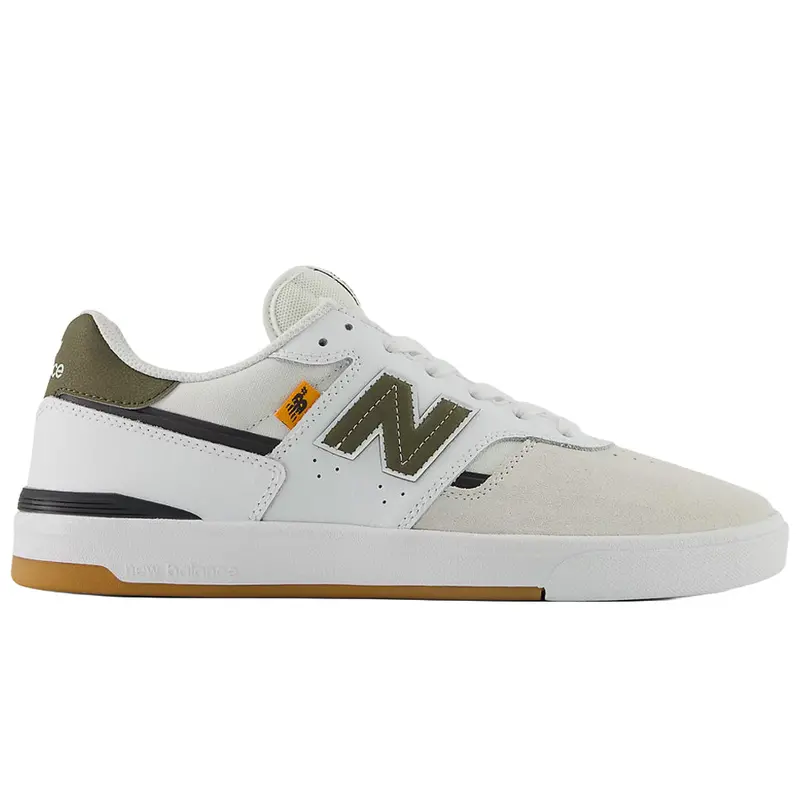 New Balance Numeric Jamie Foy 306 Cup Sneakers – White & Dark Moss