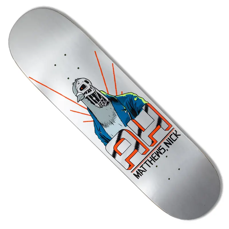 Nick Matthews Anti-Hero Pigeonator Silver Skateboard Deck