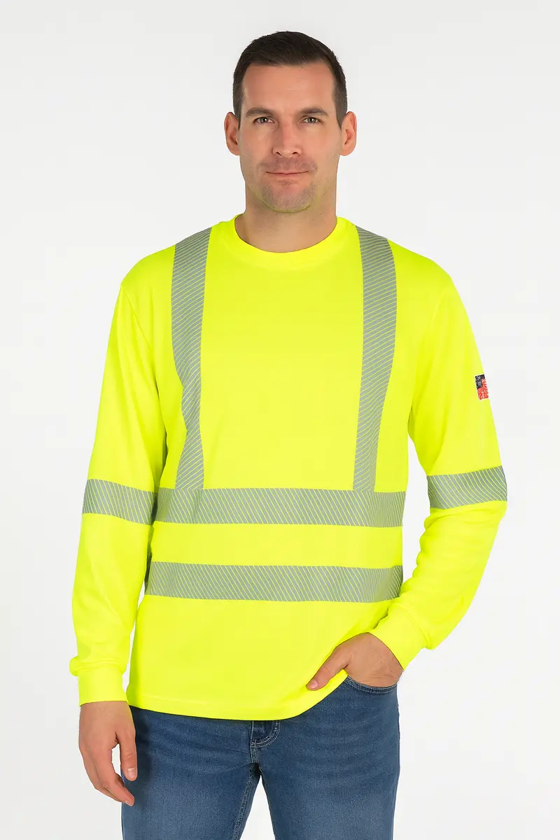 Nike FR Hi-Vis Long-Sleeve Safety Tee