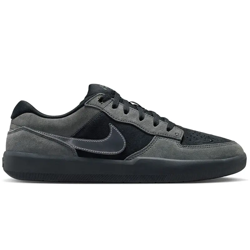 Nike SB Force 58 Low-Top Skate Shoes – Black/Metallic Grey