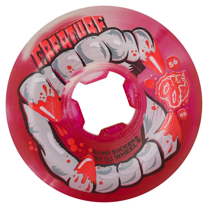 OJ 3 Creature DNA Curbsuckers Clear Swirl 95A Skate Wheels