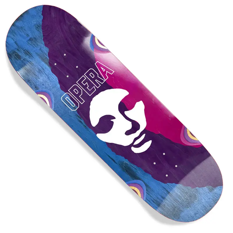 Opera Blue & Pink Triple Torn EX7 Skateboard Deck – Big Mask Art