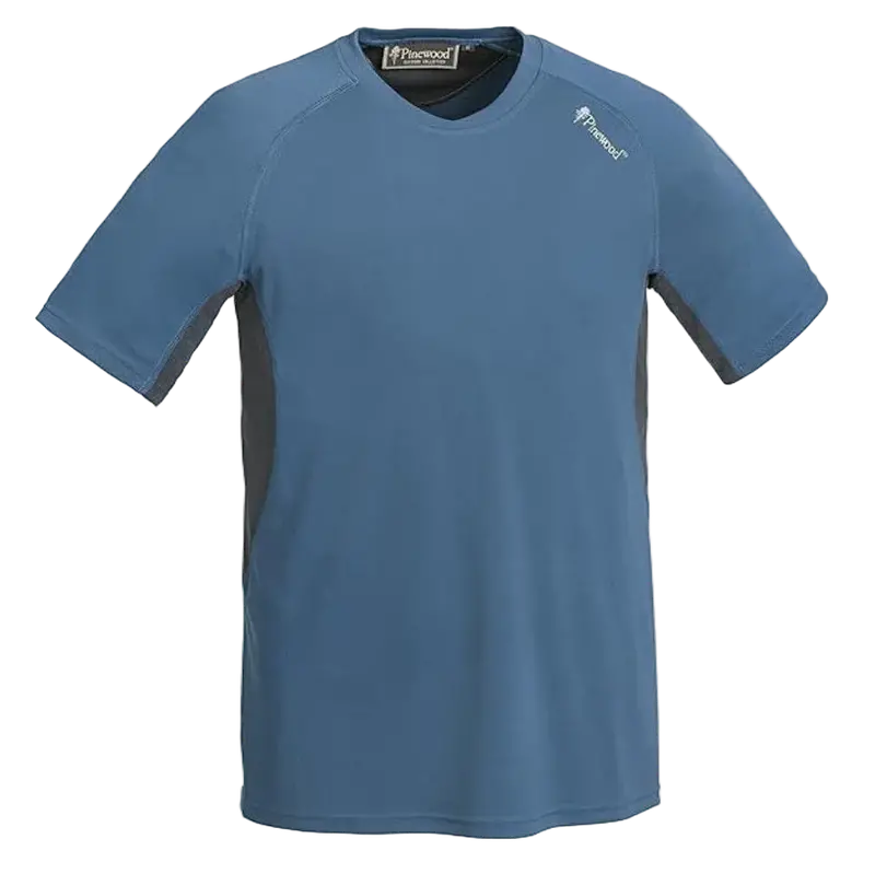 Pinewood Classic Cotton Blend T-Shirt – Heather Blue/Grey