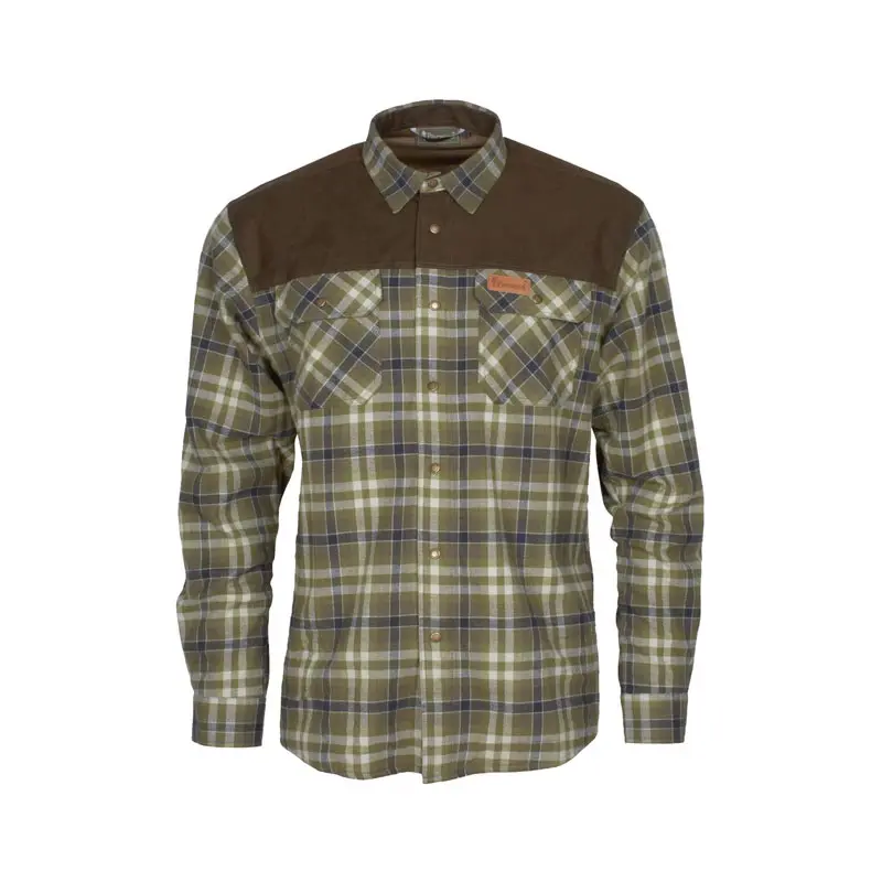 Pinewood Douglas Men’s Casual Shirt – Olive & Khaki Blend