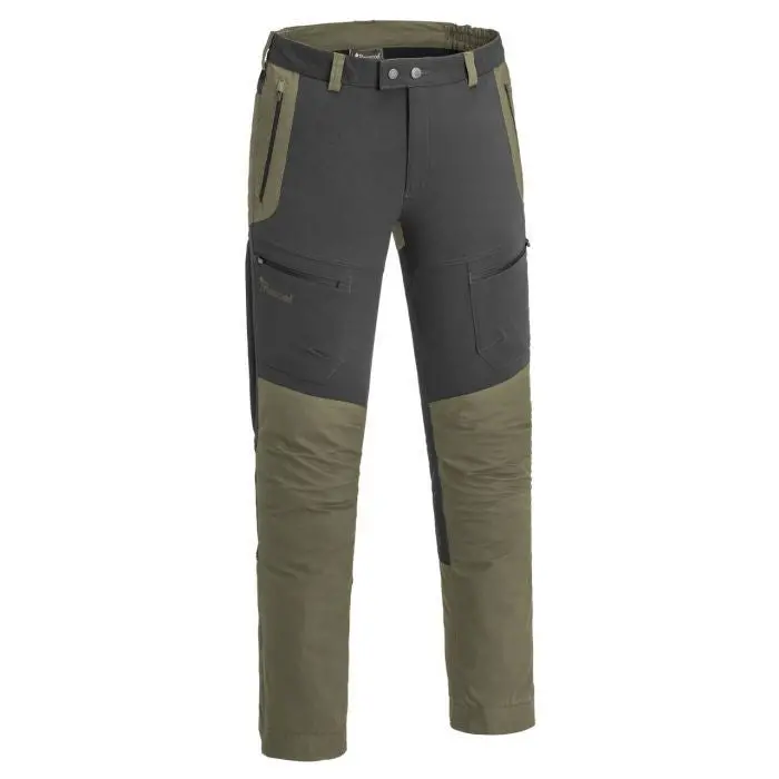 Pinewood Finnveden Hybrid Hiking Pants for Men – Mid Green Stretch Fabric