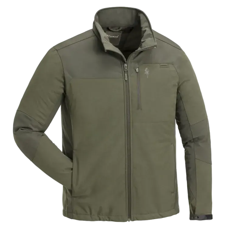 Pinewood Furudal Stretch Hunting Shirt – Dark Olive & Sand Brown, Large