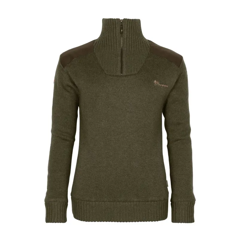 Pinewood Hurricane Knit Women’s Sweater in Deep Forest Green