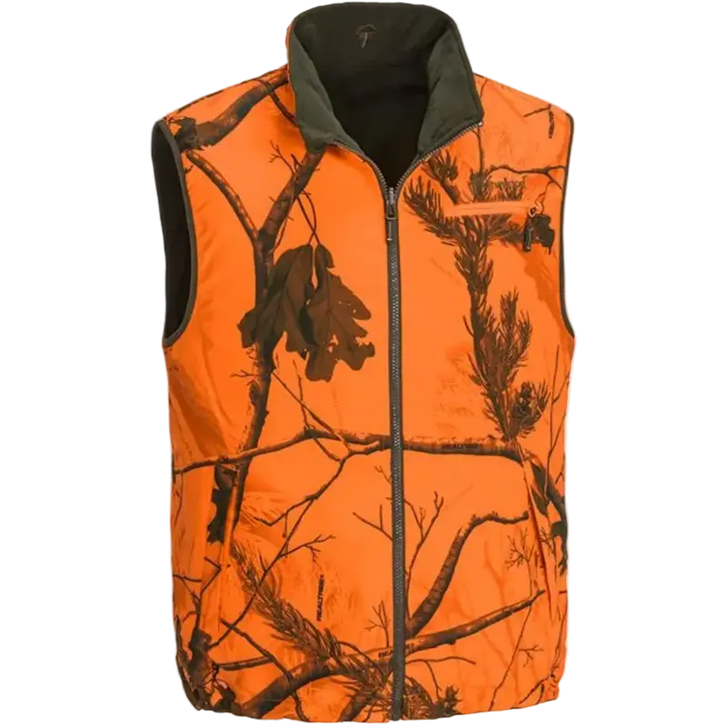 Pinewood Reversible Camouflage Vest – Green & Blaze Orange, Small Size