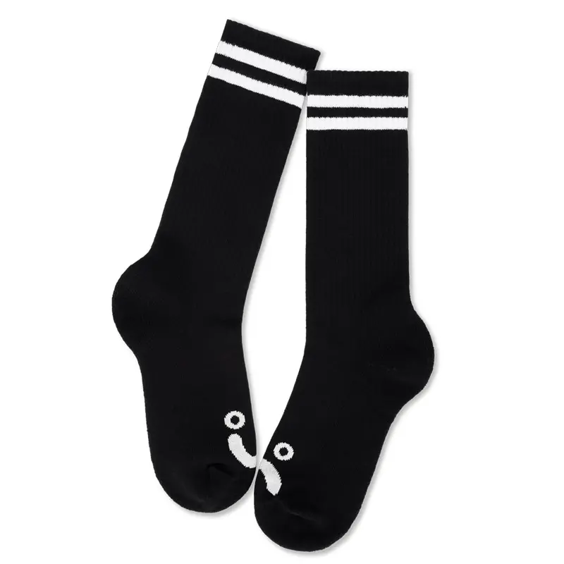 Polar Happy Sad Ribbed Skate Socks – Cushioned Crew Socks