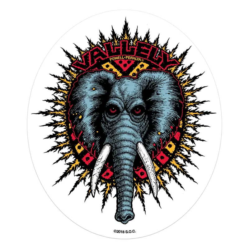 Powell Peralta Mike Vallely Elephant Art Sticker