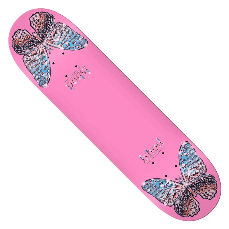 Real Ishod Wair Mariposa Pink Chrome Twin-Tail Skateboard Deck