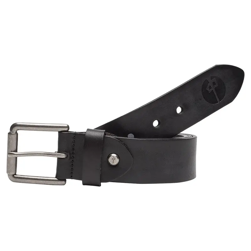 Red Dragon Matte Black Genuine Leather Belt