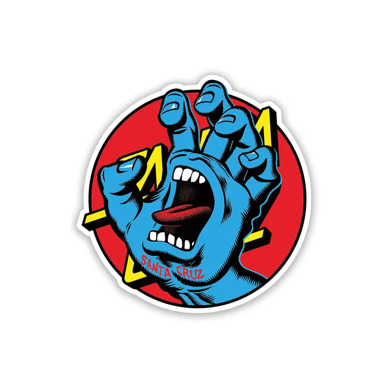 Santa Cruz Hand Dot Vinyl Sticker