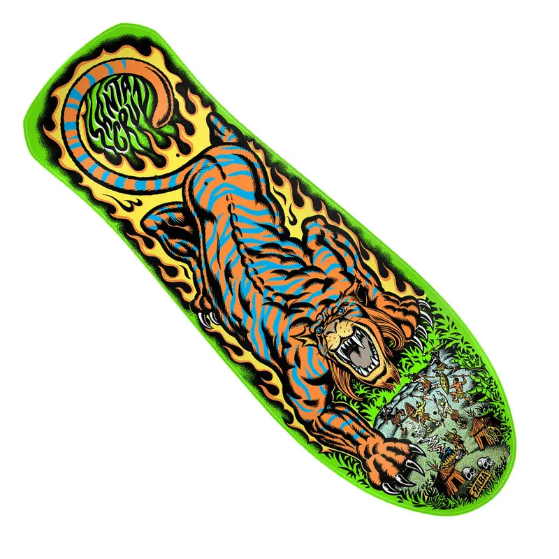 Santa Cruz Salba Tiger Reissue Shaped Deck – Green