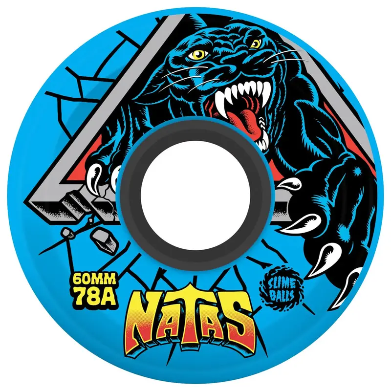Santa Cruz Slime Balls Natas Reissue OG 78a Light-Up Wheels