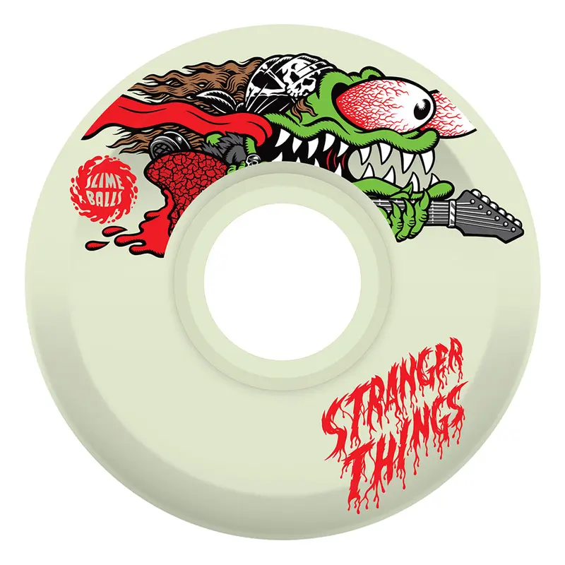 Santa Cruz Slime Balls Stranger Things Eddie Munson Glow-in-the-Dark Skate Wheels