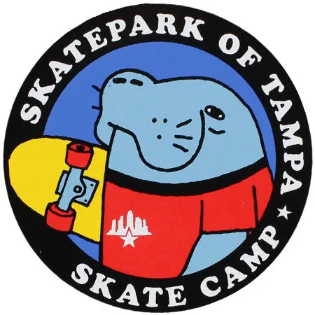 Skatepark of Tampa Manatee Skate Camp Decal
