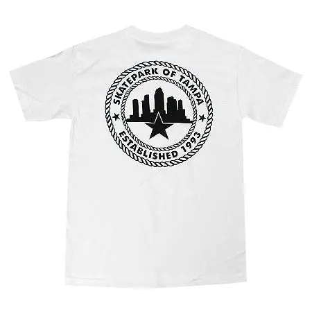Skatepark of Tampa Rope Logo Pocket T-Shirt – Soft Cotton Tee with Embroidered Detail