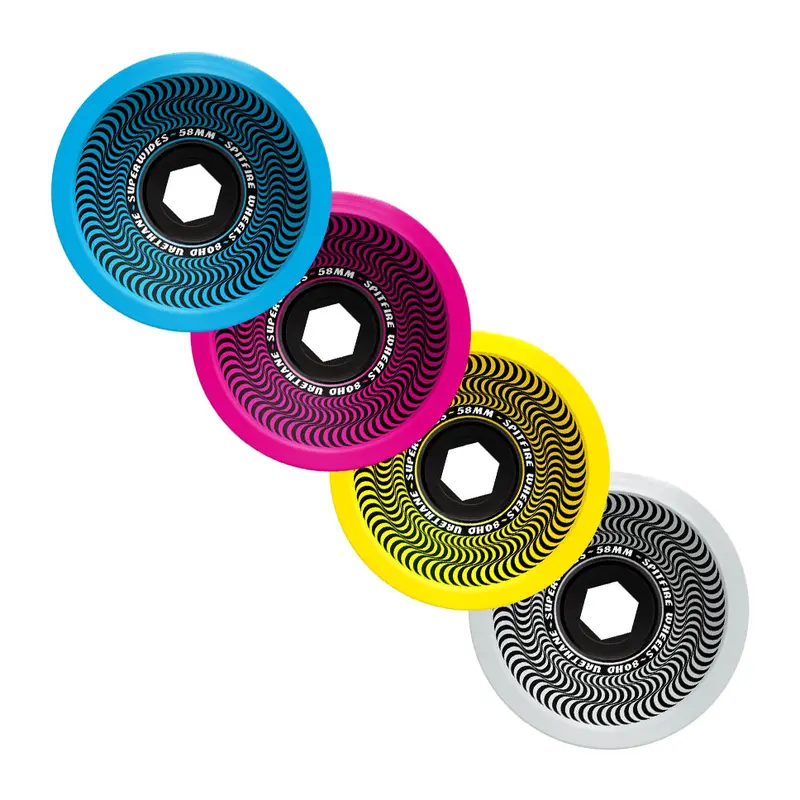 Spitfire 80HD Super Wide CMYK Skate Wheels – 80mm, 80A