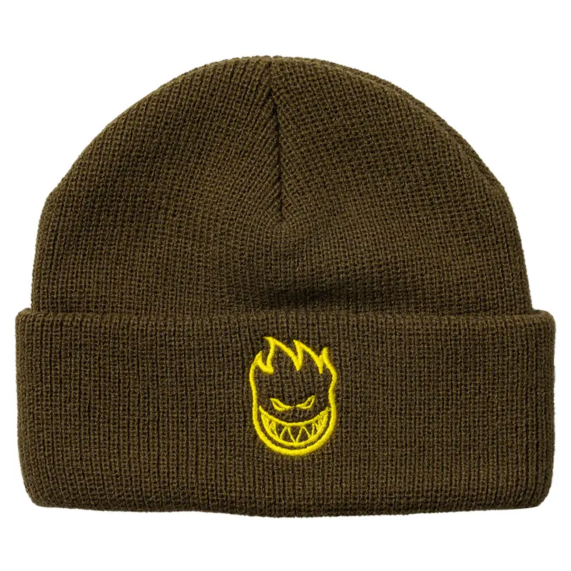 Spitfire Bighead Brown & Yellow Cuff Beanie