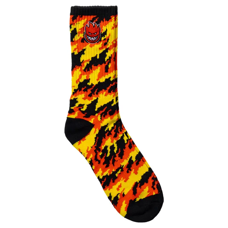 Spitfire Bighead Embroidered Flame Sock Set