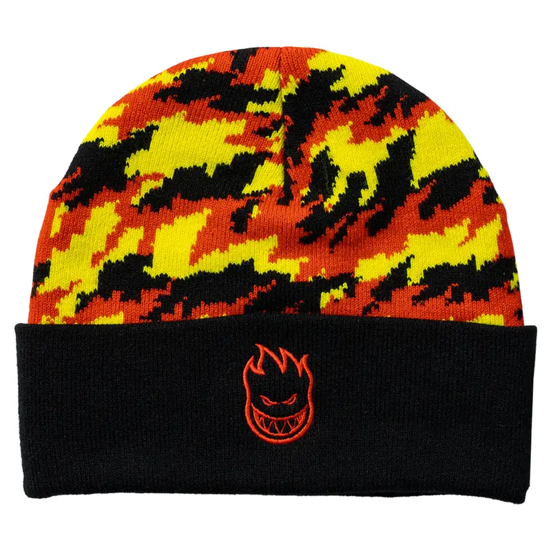 Spitfire Bighead Flame Detail Cuff Beanie