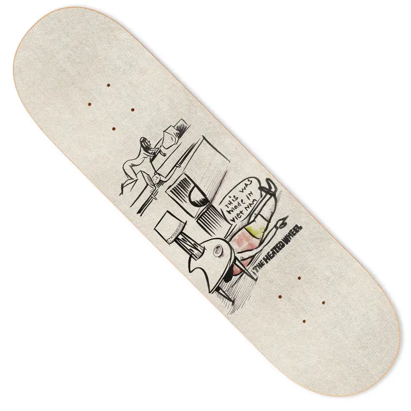 The Heated Wheel Vietnam-Made Skateboard Deck