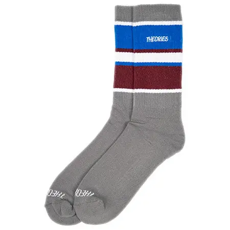 Theories Color-Block Patterned Crew Socks