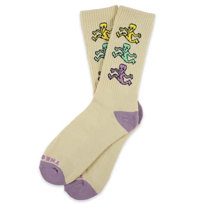 Theories Enigma Crew Socks – Cream-Colored Cotton Blend