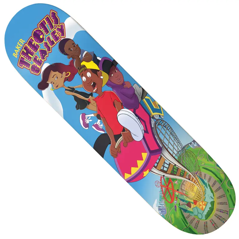 Theotis Beasley Baker Skateboard Deck – Roller Coaster Graphic