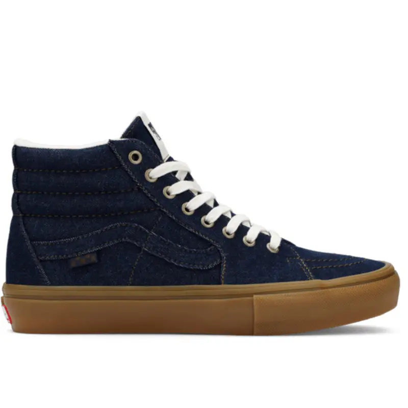 Vans Blue Denim Sk8-Hi Skate Sneakers