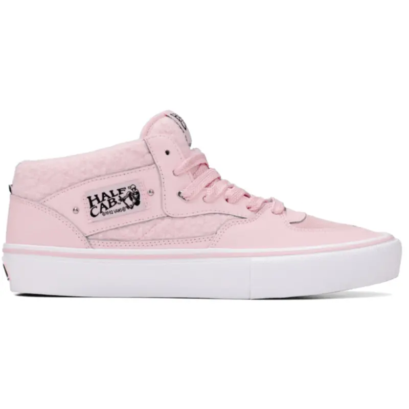 Vans Half Cab Skate Shoes – Pink and White