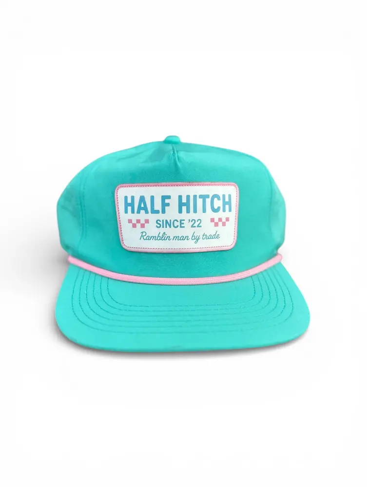 Vintage-Style Sea & Pink Logo Baseball Cap
