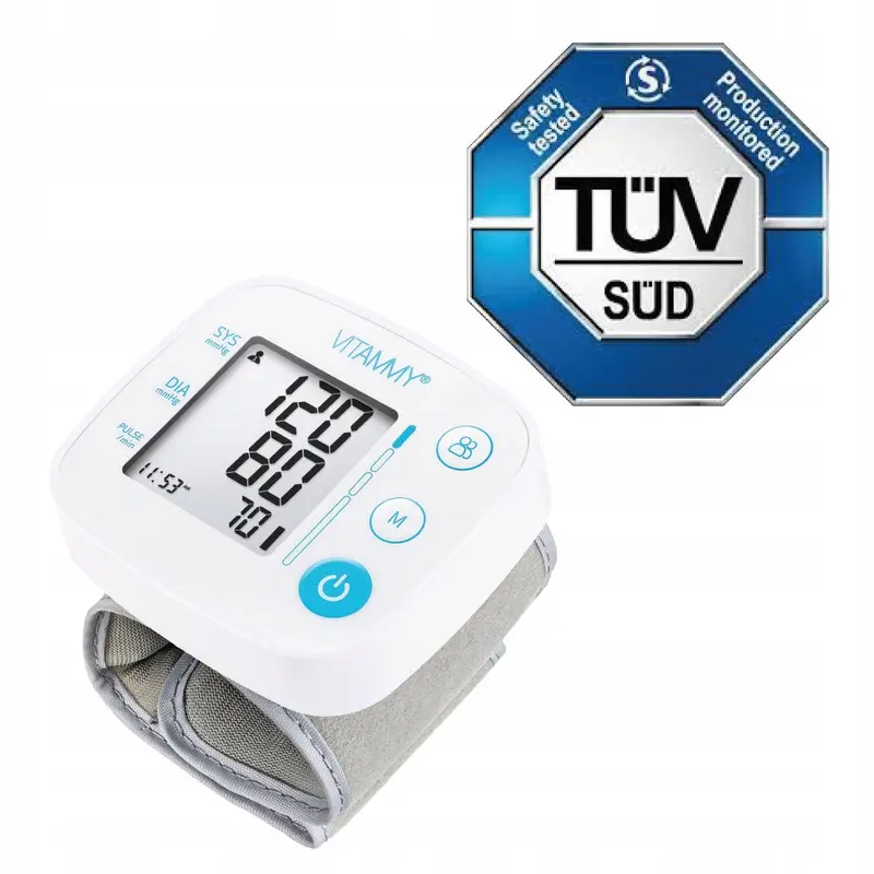 VITAMMY NEXT 0.1 Wide-Cuff Upper Arm Blood Pressure Monitor for Larger Arms with Arrhythmia Screening