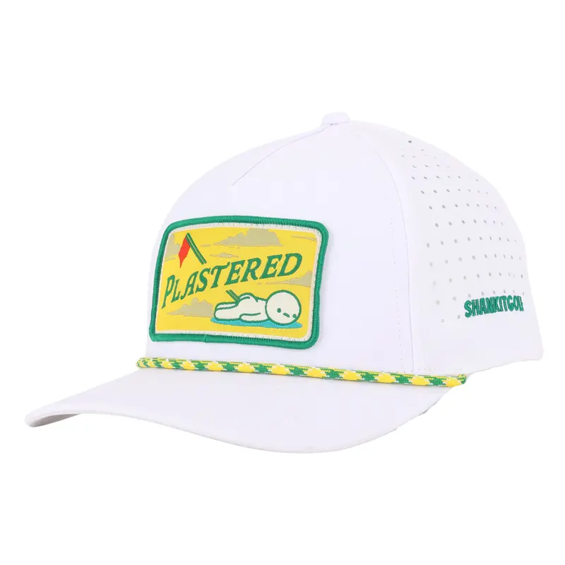 White Plastered Patch Baseball Cap