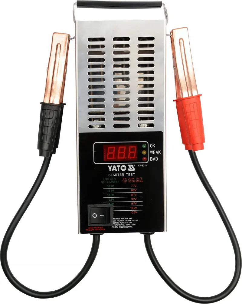YATO Digital Battery Tester with LED Display – 12V, 150–1400A Cranking Power Test