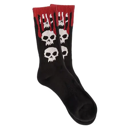 Zero 3 Skull & Blood Graphic Crew Socks